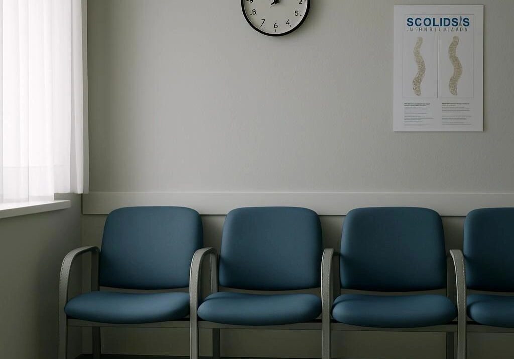 Doctor's office waiting room with chairs.