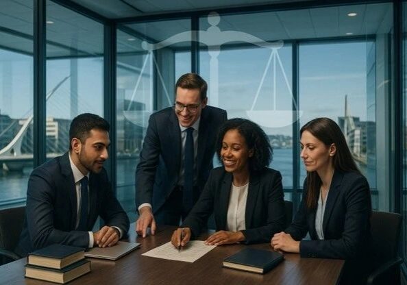 Group of professionals in a meeting room.